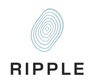 Ripple logo with concentric oval design on a white background