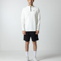 Men's 1/4 Zip Off White Long Sleeve