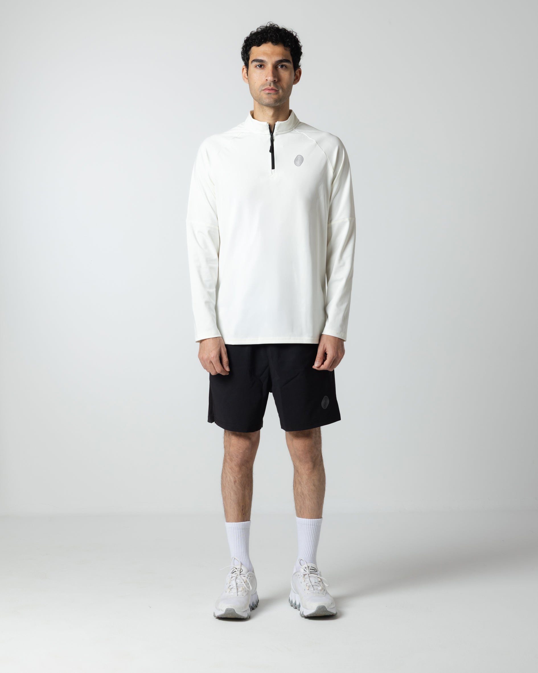 Men's 1/4 Zip Off White Long Sleeve