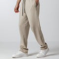 Men's Beige Straight Leg Sweatpants