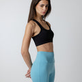 Women's Ripple Blue Flared Leggings