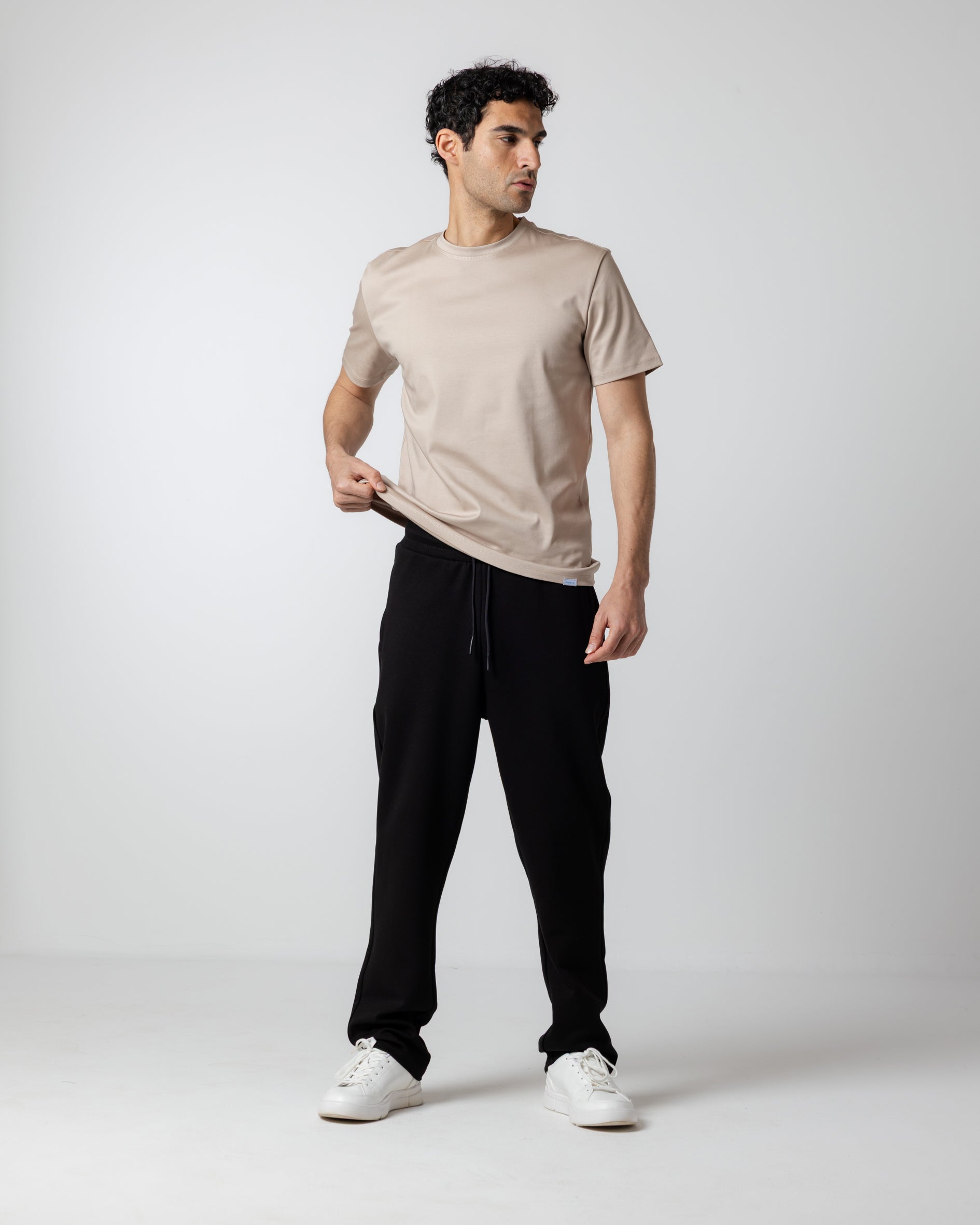 Men's Black Straight Leg Sweatpants