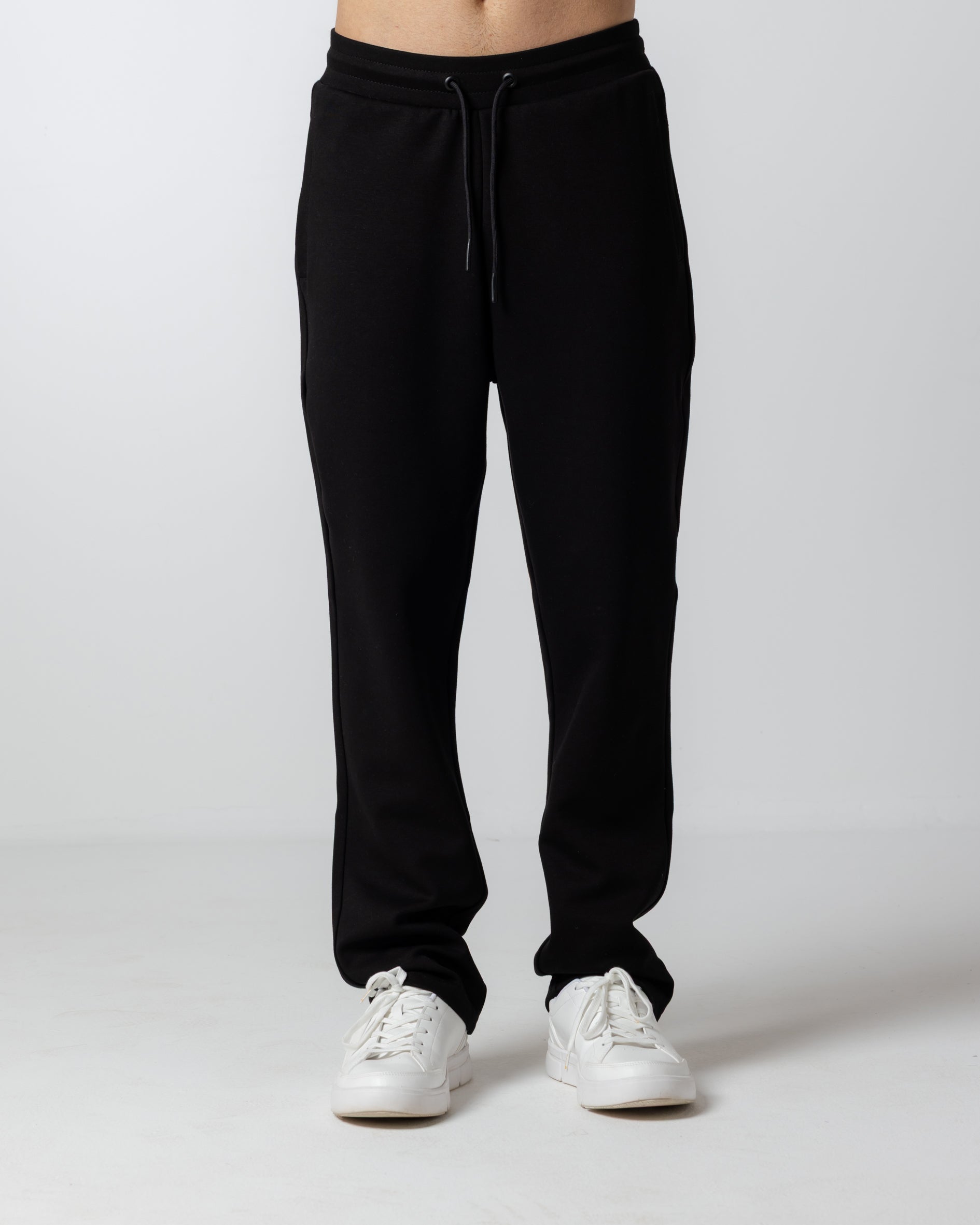 Men's Black Straight Leg Sweatpants
