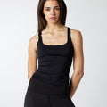 Women's Black Bra Supported Tank Top