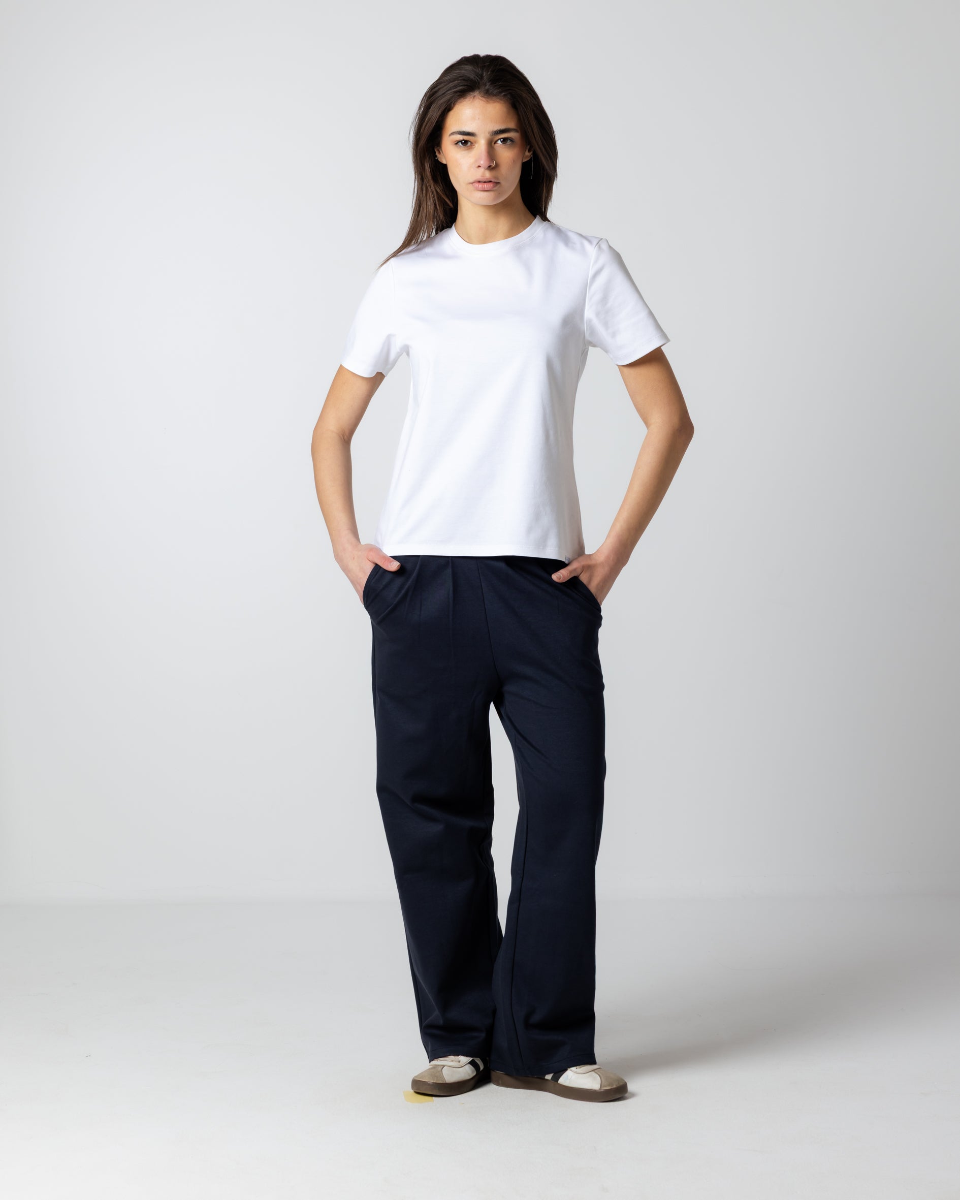 Women's Navy Wide Leg Pants
