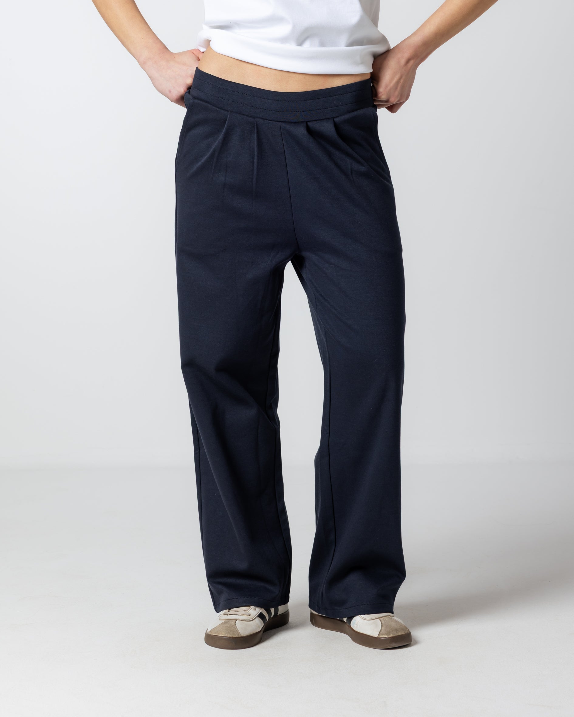 Women's Navy Wide Leg Pants