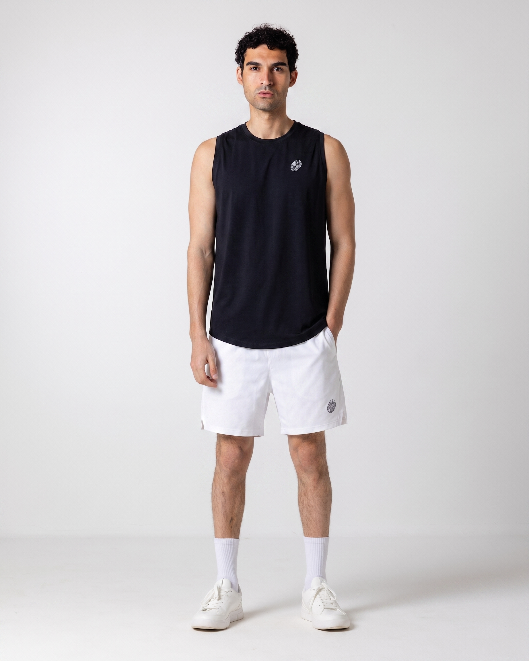 Men's Black Performance Mesh Back Tank Top
