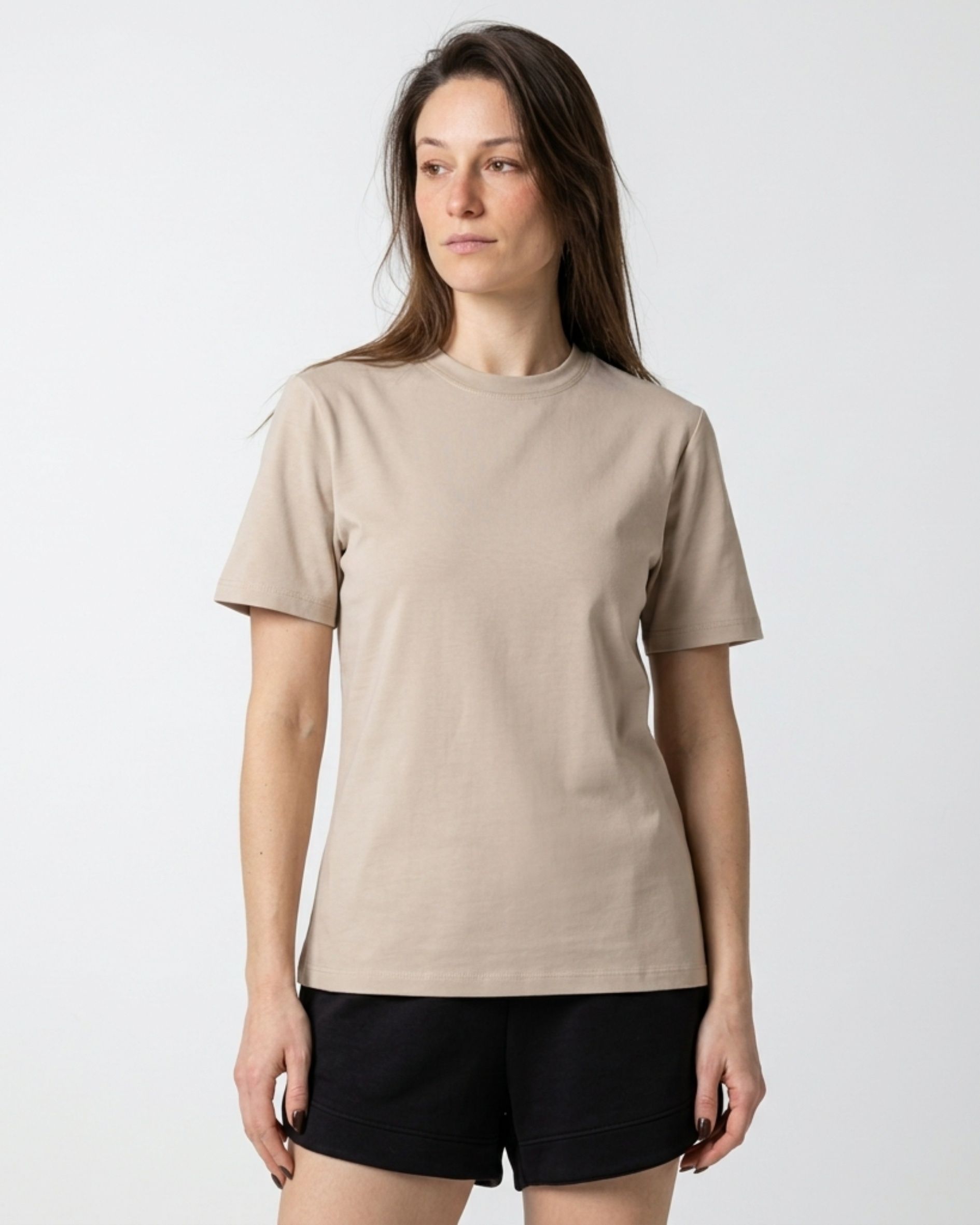 Women's Beige Regular T-Shirt