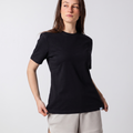 Women's Black Regular T-Shirt