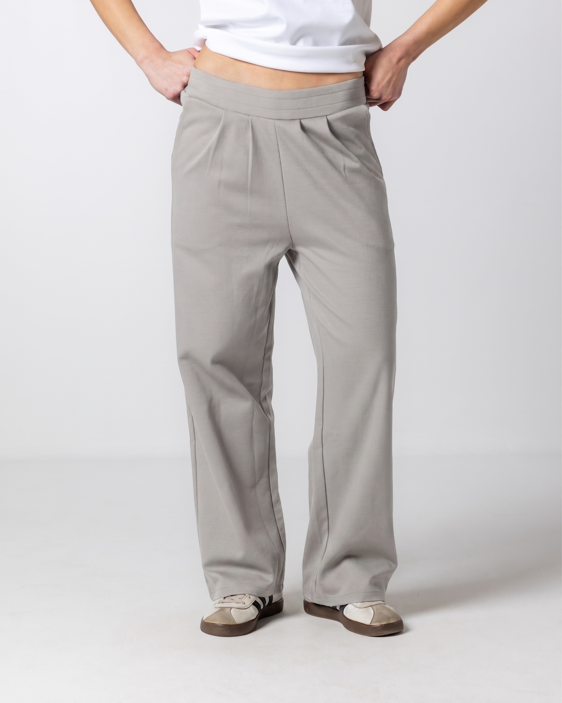 Women's Grey Wide Leg Pants