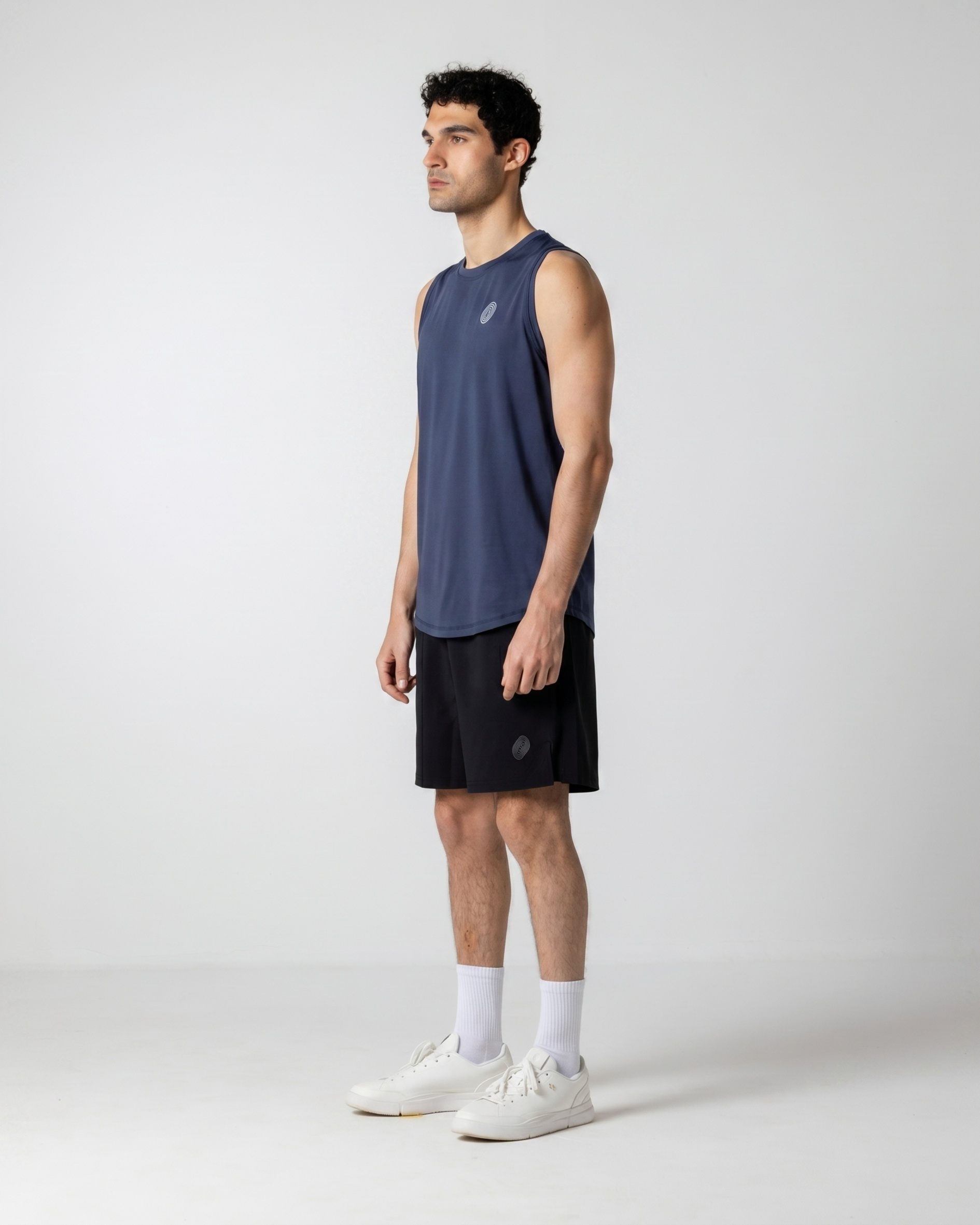 Men's Navy Performance Mesh Back Tank Top