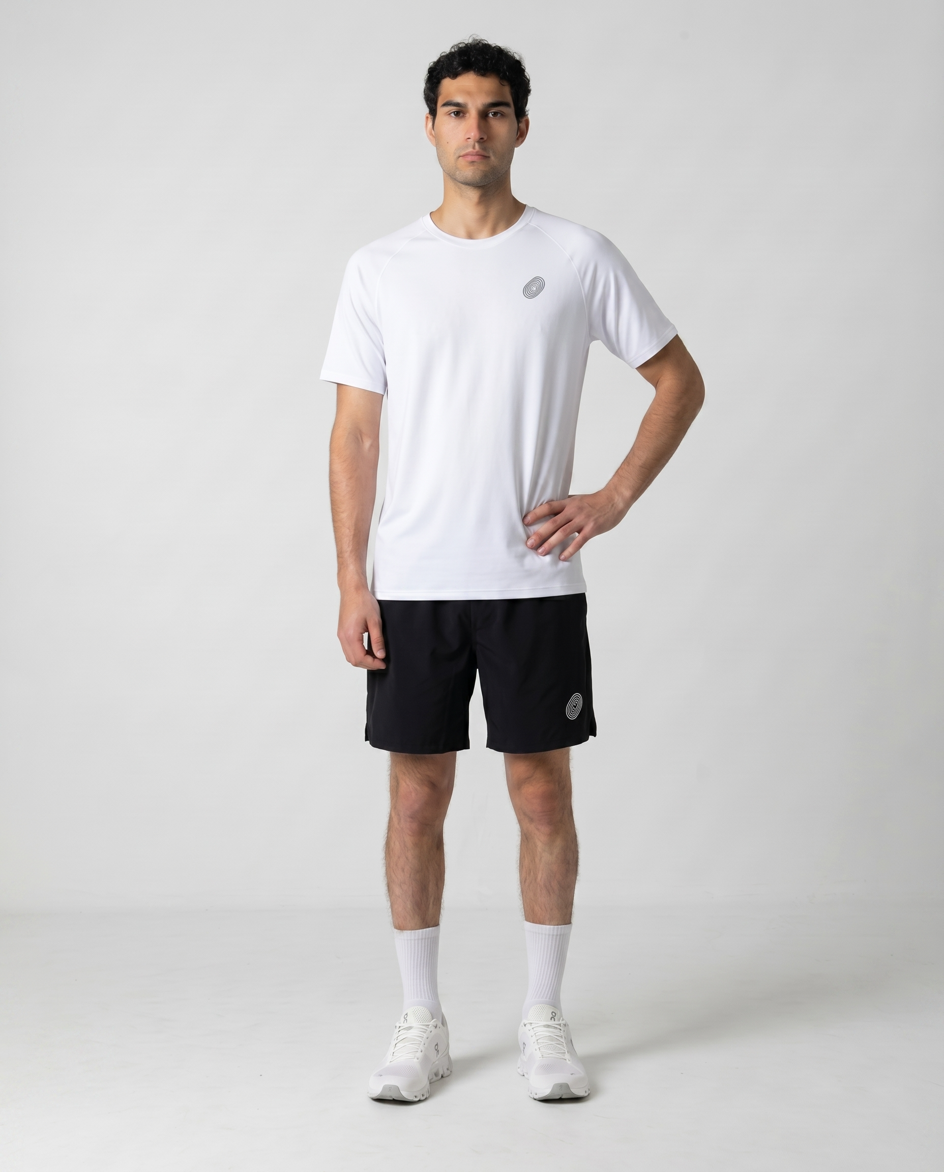 Men's White Performance Mesh Back T-Shirt
