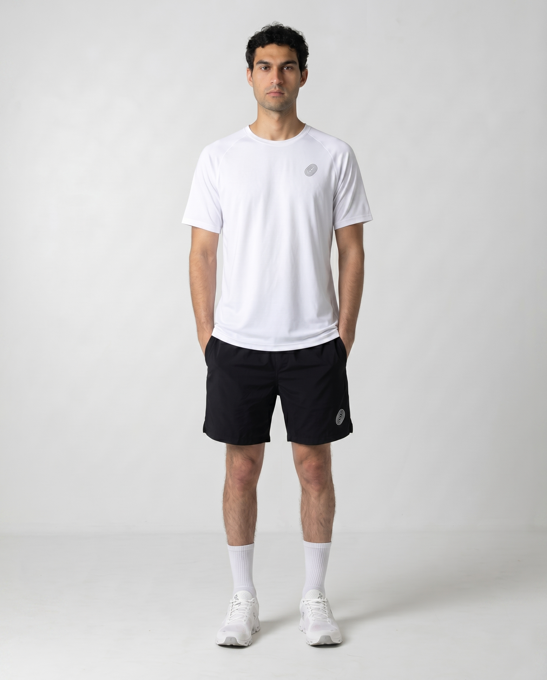 Men's White Performance Mesh Back T-Shirt