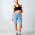Women's Ripple Blue Biker Shorts