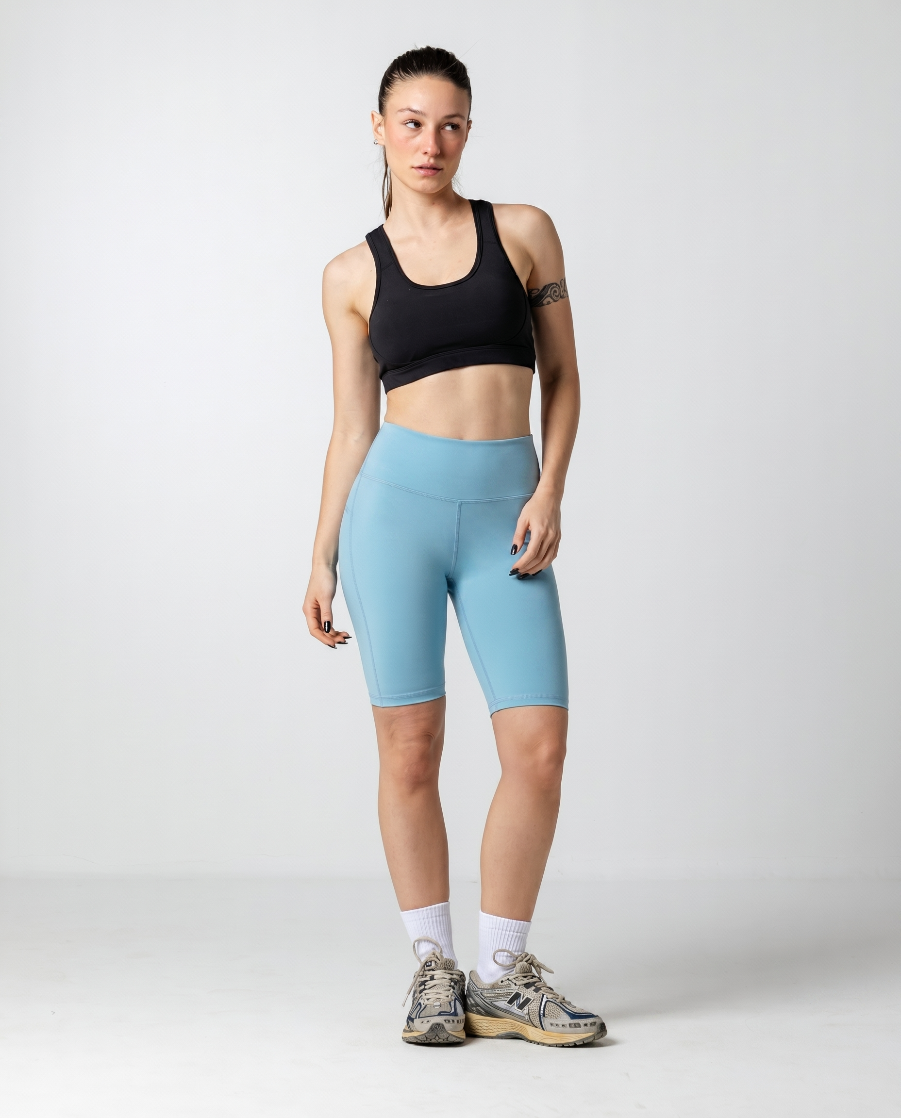 Women's Ripple Blue Biker Shorts