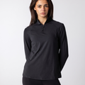 Women's 1/4 Zip Black Long Sleeve