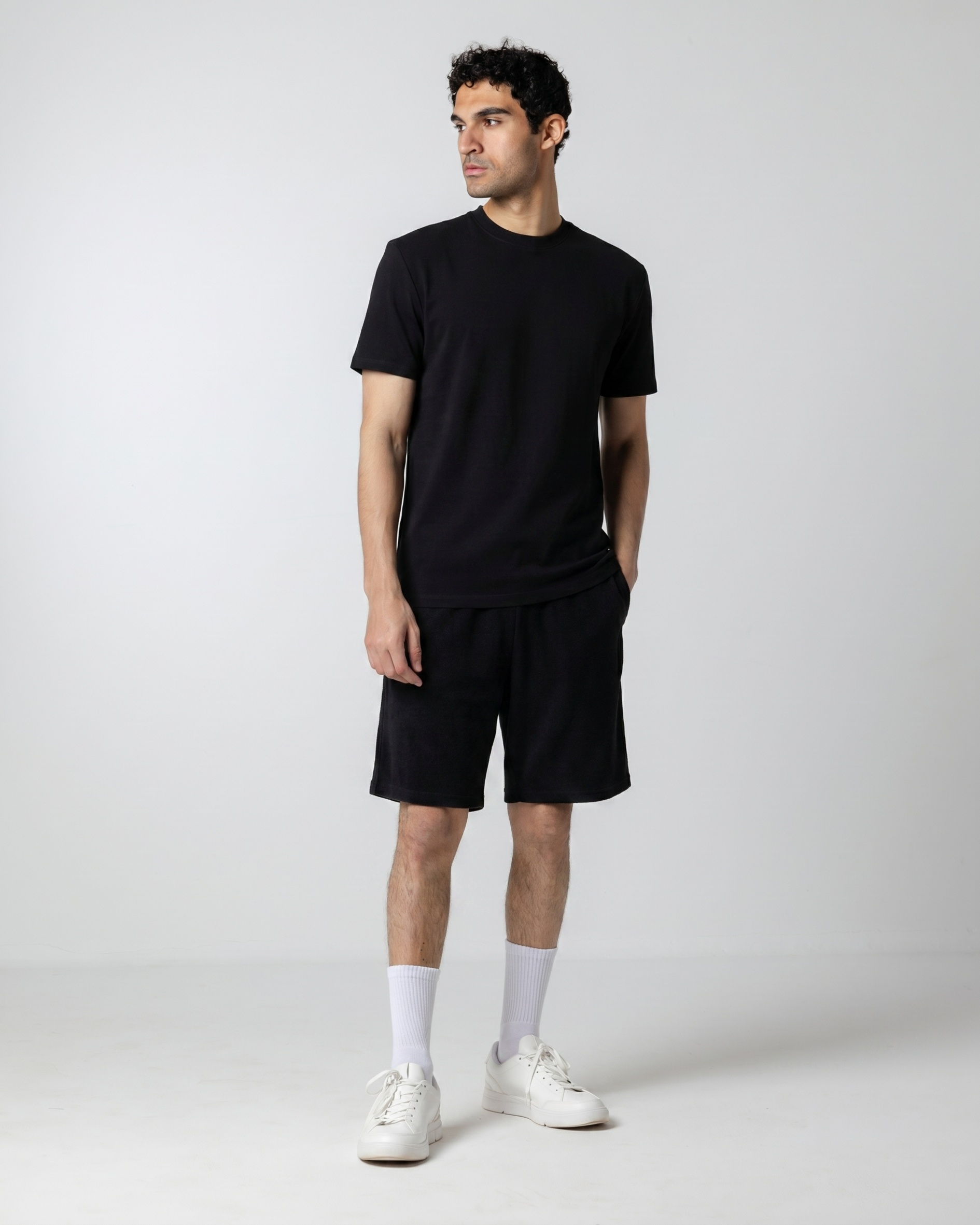 Men's Black Waffle Shorts