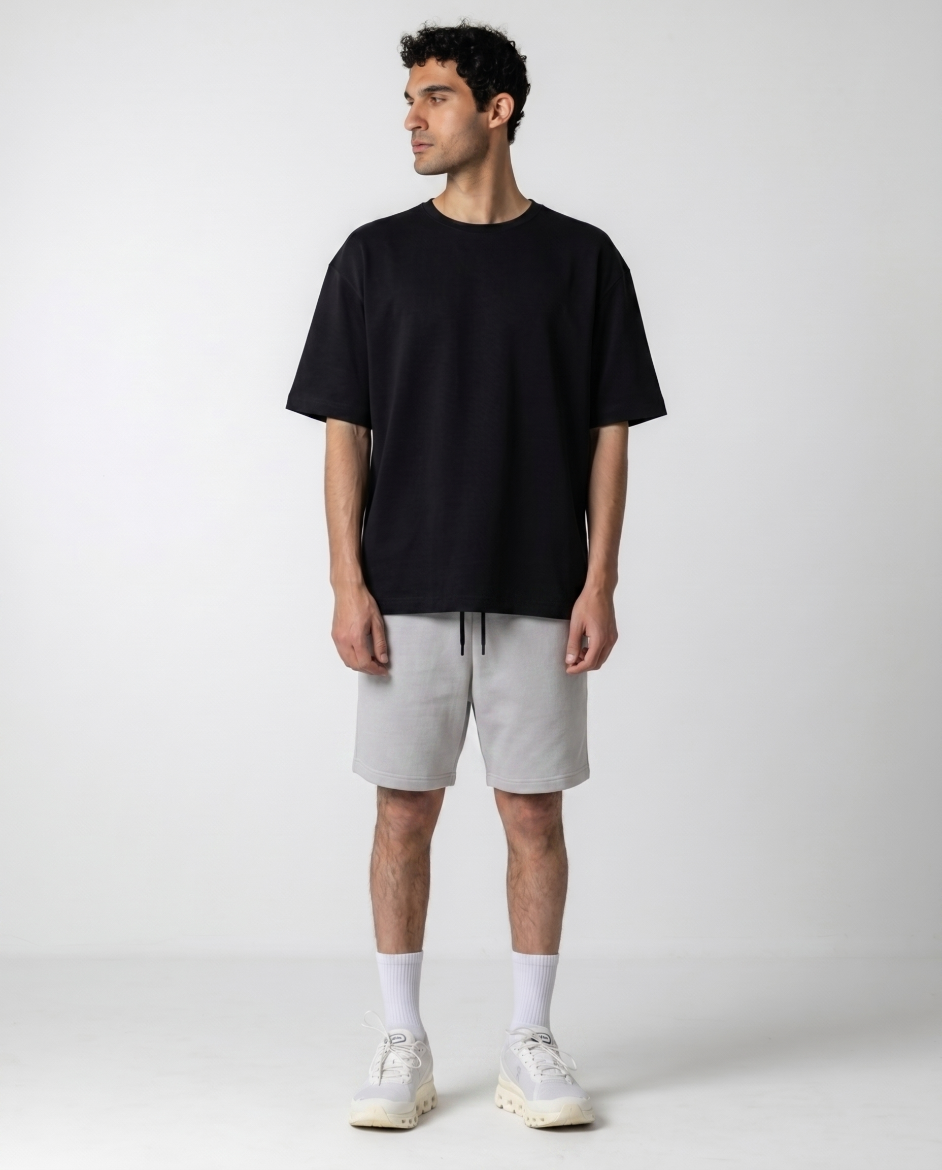 Men's Grey Cotton Jersey Shorts